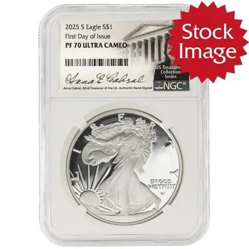 2025 S American Silver Eagle - NGC PF70 FDOI Anna Cabral