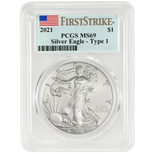 2021 American Silver Eagle - PCGS MS 70 First Strike