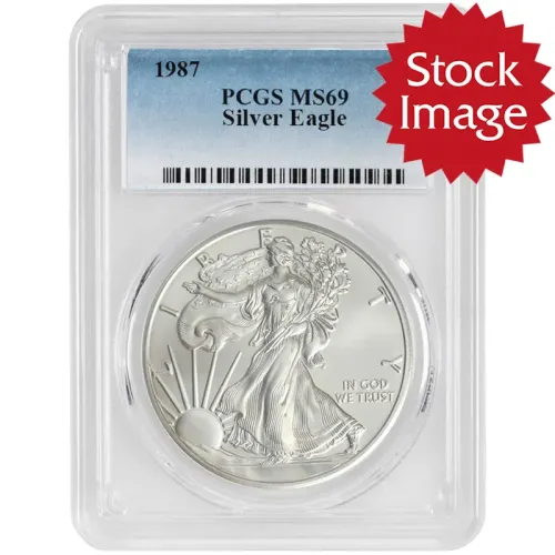 1987 American Silver Eagle - PCGS MS 69