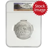 2011 P Olympic NP Nevada 5oz Silver ATB Quarter - NGC SP70