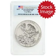 2012 P El Yunque NP 5oz Silver ATB Quarter - PCGS MS69DMPL FS