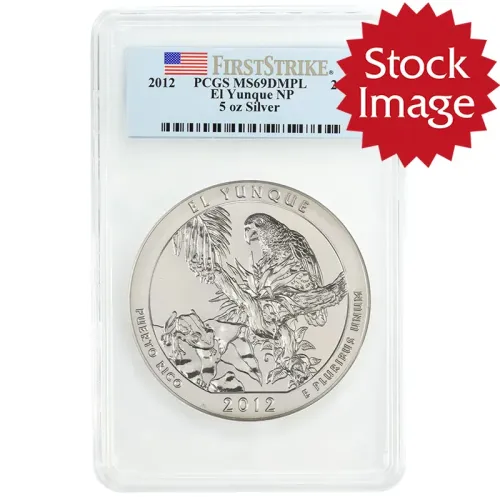2012 P El Yunque NP 5oz Silver ATB Quarter - PCGS MS69DMPL FS