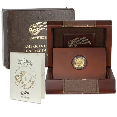 2008 W 1/10oz Uncirculated Gold Buffalo $5