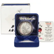 1987 Disney Mickey Mouse 1oz Silver Round - Mickey's Magic Good Luck - #09048