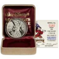1987 Disney Mickey Mouse 1oz Silver Round - Sorcerer's Apprentice #5582