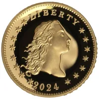 2024 W US Gold Medal - Flowing Hair Dollar 230th Anniversary