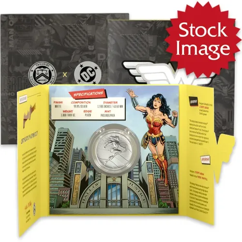 2025 US Comic Art Medal Program 1oz Silver Wonder Woman