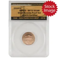 2018 S Lincoln Reverse Proof Shield Penny - ANACS RP70 DCAM