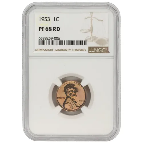 1953 Lincoln Wheat Penny - NGC PF68 RD