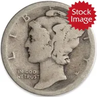 1921 D Mercury Dime - About Good