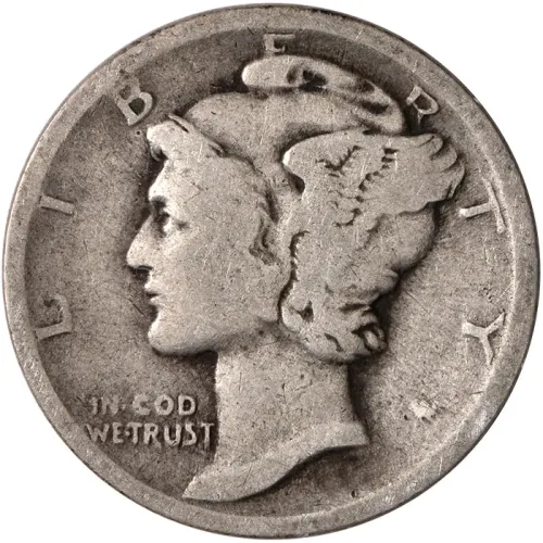 1921 D Mercury Dime - Very Good (VG)