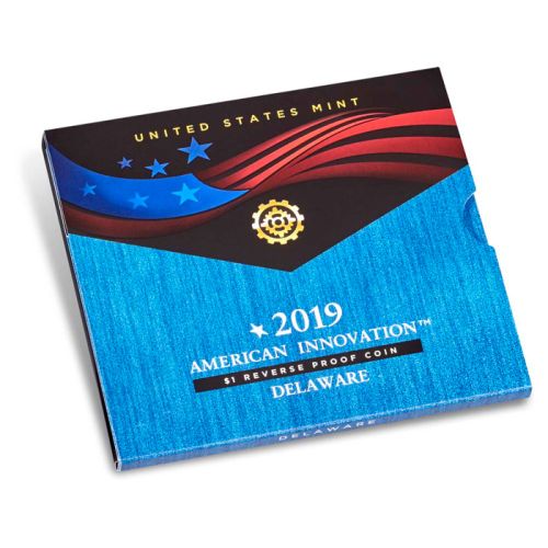 2019 American Innovation $1 Reverse Proof Coin - Delaware