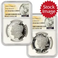 2025 S Morgan & Peace Silver Dollar Set - NGC PF70UC (Early Releases)