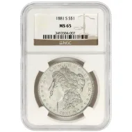 1881 S Morgan Dollar - NGC MS 65