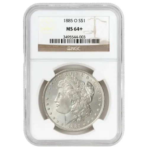 1885 O Morgan Dollar - NGC MS64+