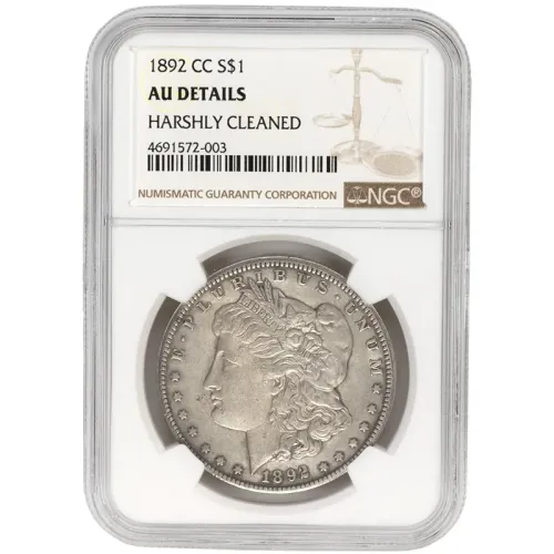 1892 CC Morgan Dollar - NGC AU Details Harshly Cleaned