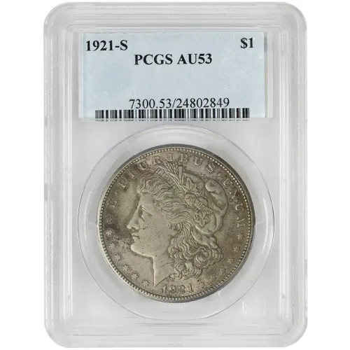 1921 S Morgan Dollar VAM 1H - PCGS AU53