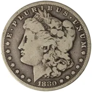 1880 CC Morgan Dollar - Very Good Details (Rim Damage)