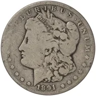1891 CC Morgan Dollar - Good Details Scratched
