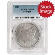 1921 Morgan Dollar - PCGS MS63