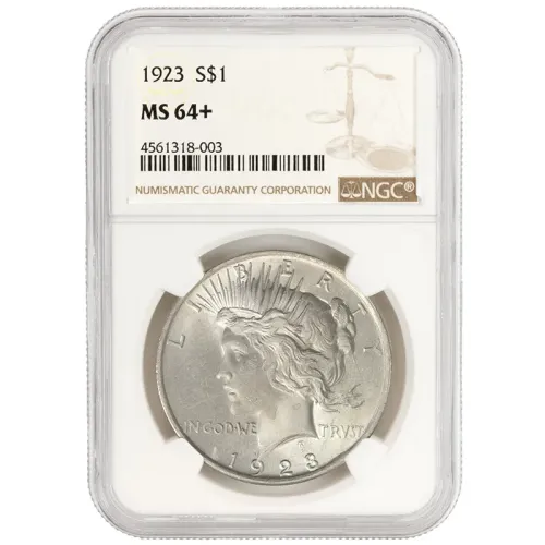 1923 Peace Dollar - NGC MS64+