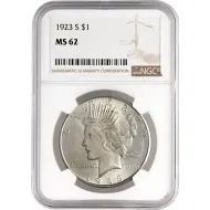 1923 S Peace Dollar - NGC MS62