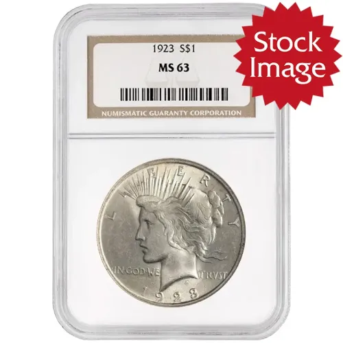 1923 Peace Dollar - NGC MS63