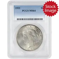1922 Peace Dollar - PCGS MS64