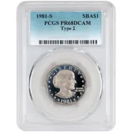 1981 S Susan B Anthony Dollar Type 2 - PCGS PR68