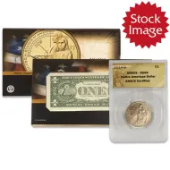 2014 D Native American Sacagawea Coin & Currency Set - ANACS EU69