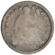 1858 O Seated Half Dime - Good (G)