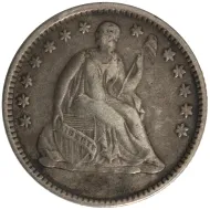 1858 Seated Half Dime - Very Good