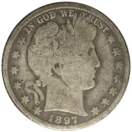 1897 O Barber Half Dollar - Good