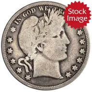 1915 Barber Half Dollar - Very Good