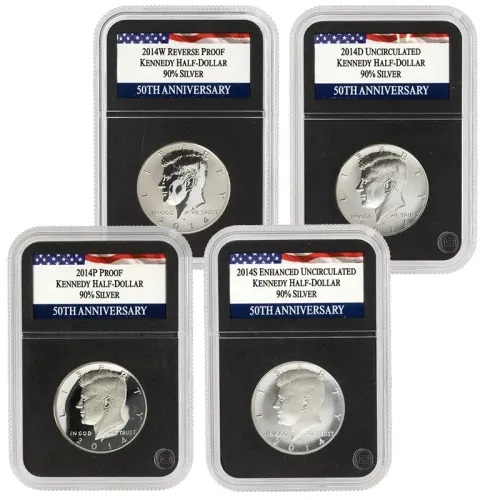 2014 Kennedy Half Dollar Silver Four-Coin Set