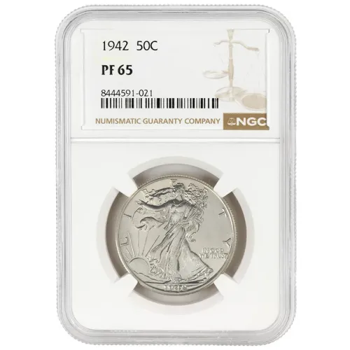 1942 Walking Liberty Half Dollar - NGC PF65