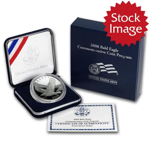 2008 Bald Eagle Proof Silver Dollar