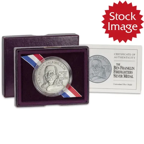 1993 Benjamin Franklin Firefighters Silver Medal - BU
