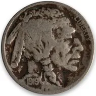 1919 D Buffalo Nickel - Fine Details Corrosion