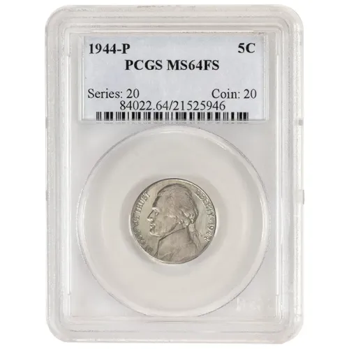 1944 P Jefferson Nickel - PCGS MS64FS