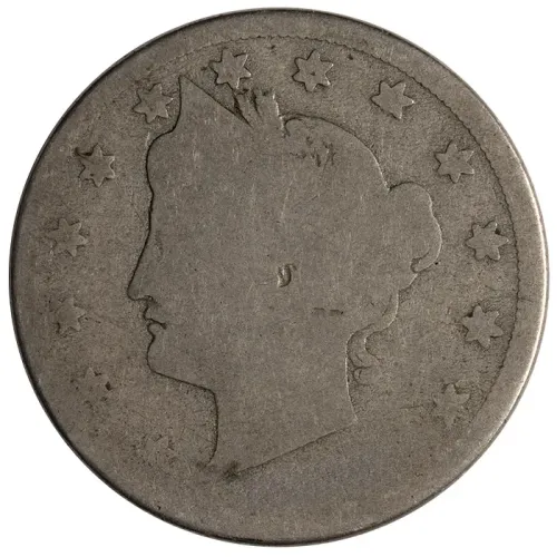 1884 Liberty Nickel - About Good