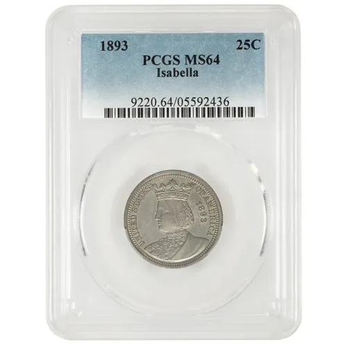 1893 Isabella Quarter - PCGS MS64