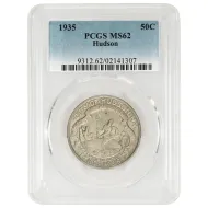 1935 Hudson New York Sesquicentennial Half Dollar - PCGS MS62