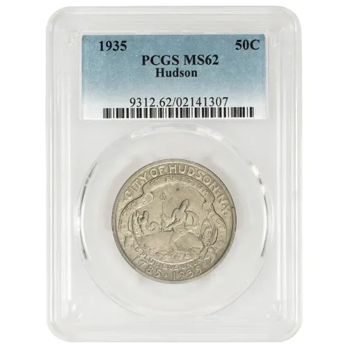 1935 Hudson New York Sesquicentennial Half Dollar - PCGS MS62