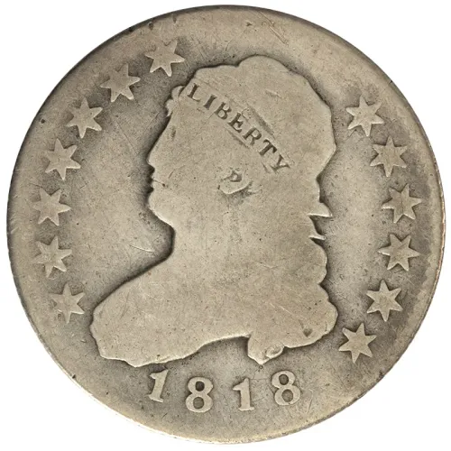 1818 Capped Bust Quarter - About Good