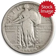 1917 Type 1 Standing Liberty Quarter - Very Fine