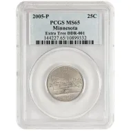 2005 P Minnesota State Quarter Extra Tree DDR-001 PCGS MS 65