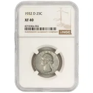 1932 D Washington Quarter - NGC XF40