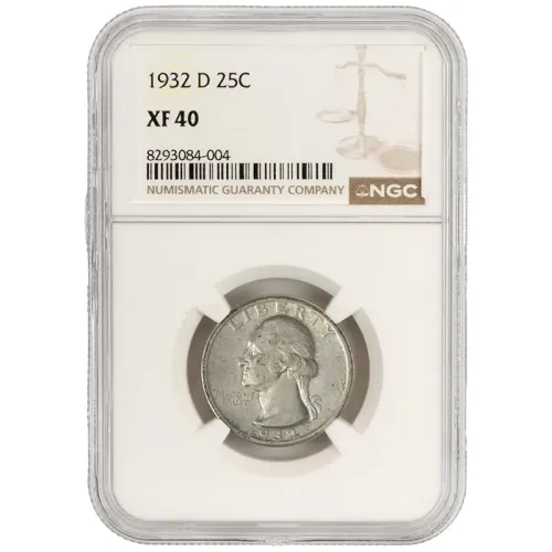 1932 D Washington Quarter - NGC XF40