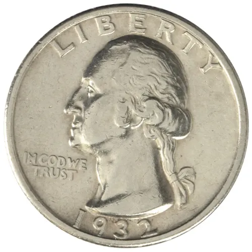 1932 S Washington Quarter - AU